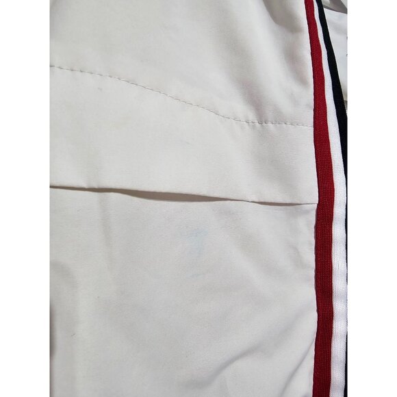 Michael Kors Men's White Stripes Red Blue Hooded Zip-Up Jacket Size Small 3059 - Picture 5 of 11